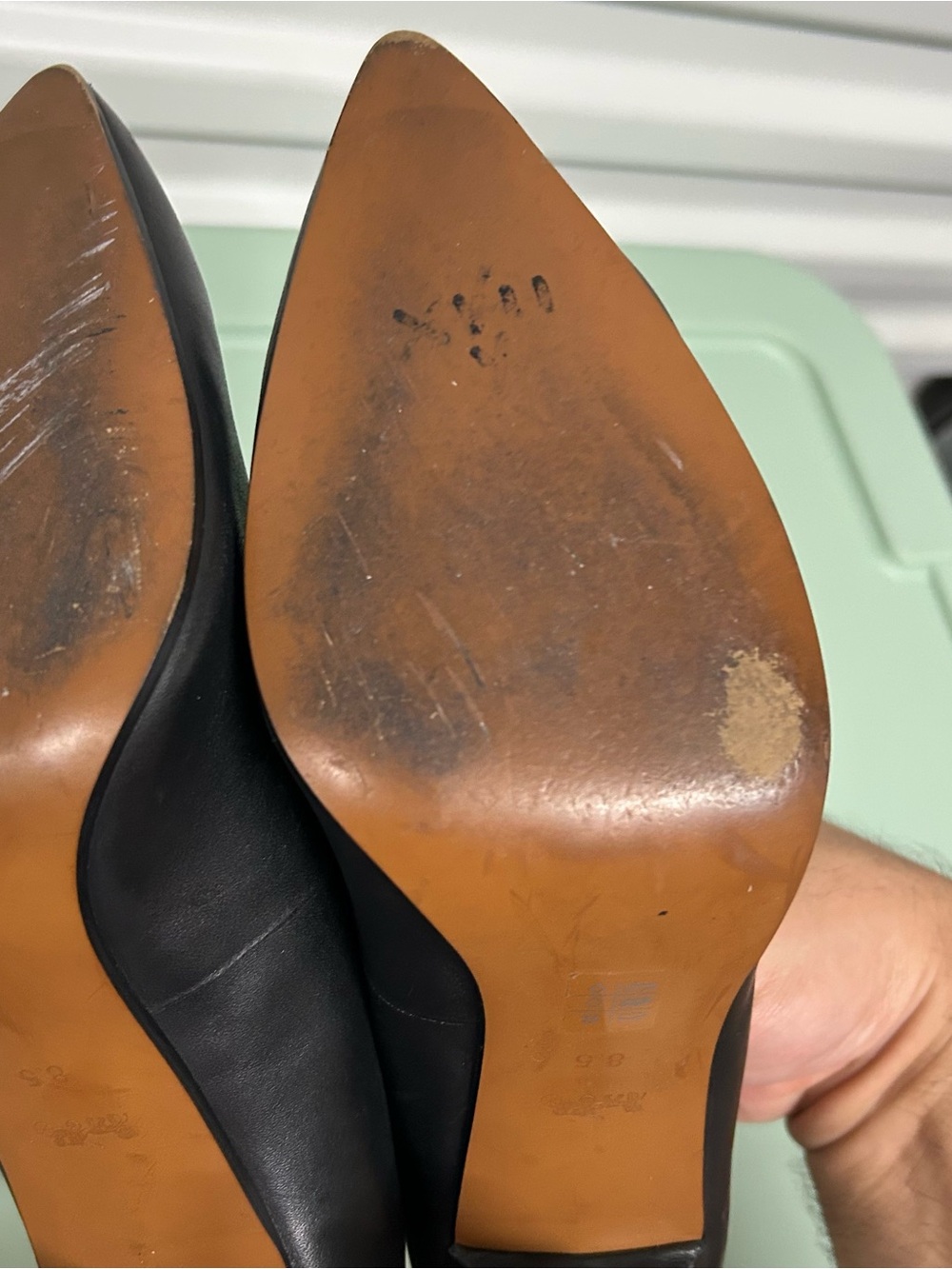 Coach Black Leather Pointed Toe Pumps - Picture 16 of 16